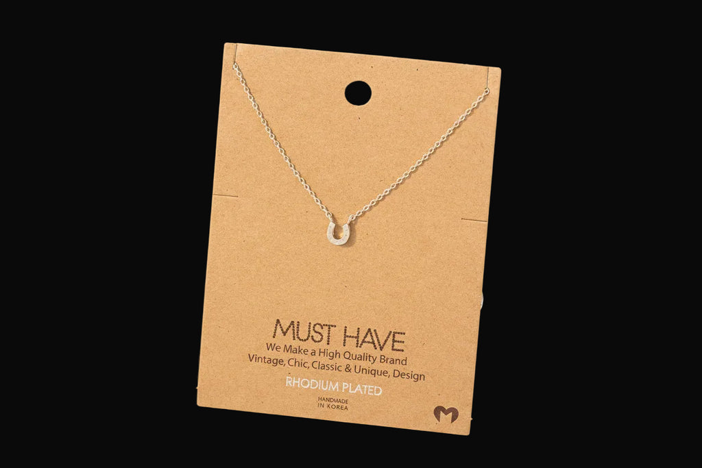 Mini Horseshoe Pendant Necklace