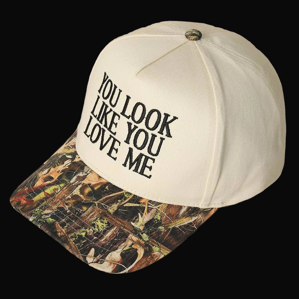 Fashion City You Look Like You Love Me Embroidery Camo Trucker: Camo/Black
