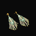 Starfall Fringe Earrings in Turquoise: Turquoise
