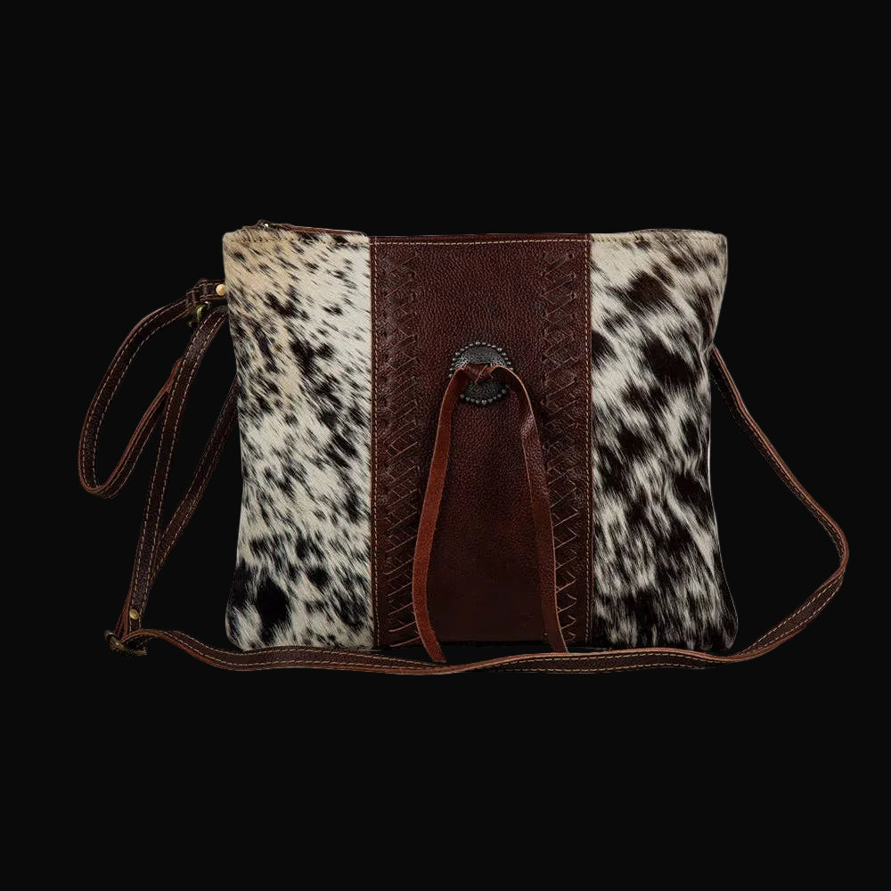 Myra Rosalinda Cross Stitched Leather & Hairon Bag