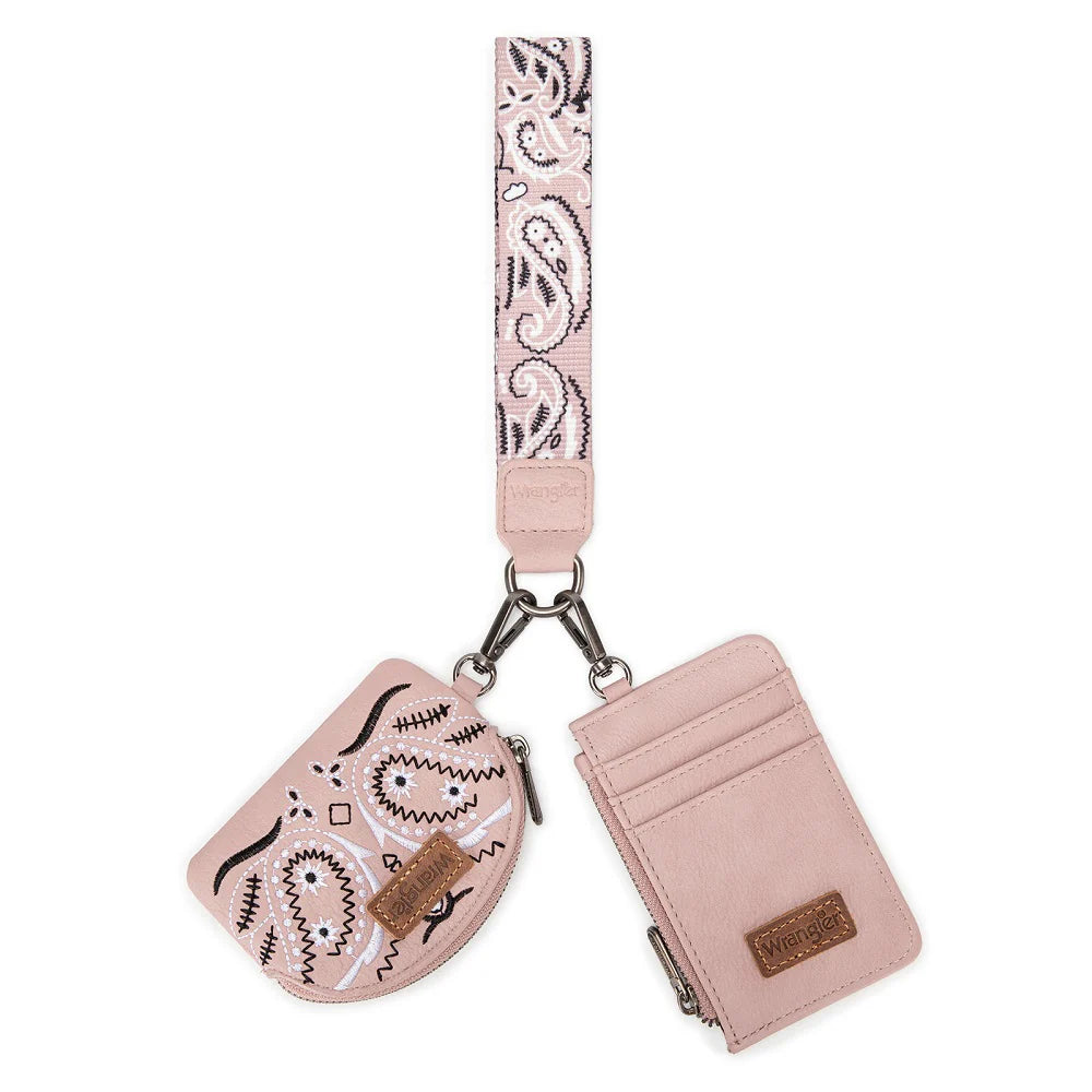 Wrangler Paisley Card Coin Purse Keychain