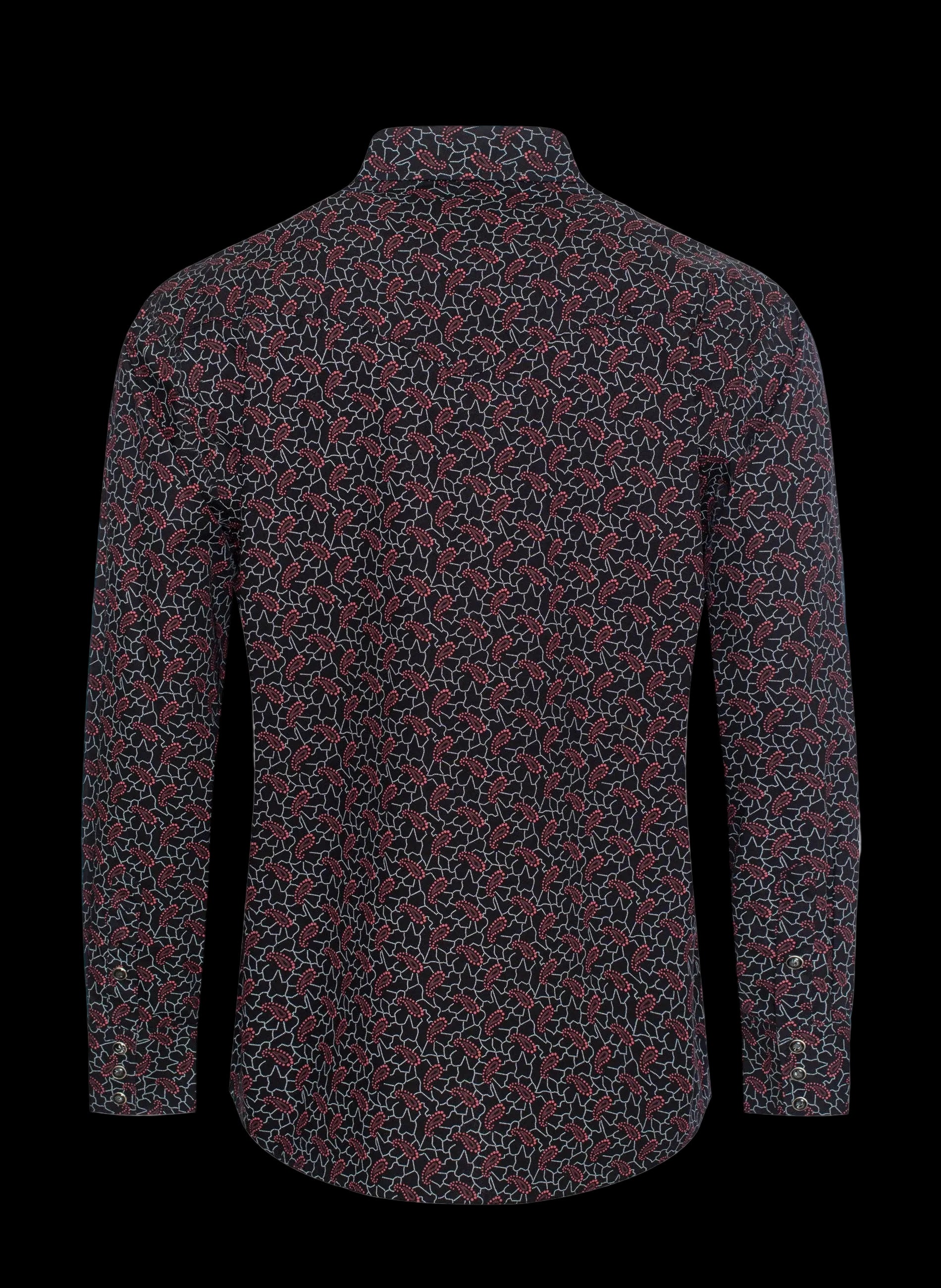 Rodeo Clothing Mens Western Pearl Snap Print Shirt