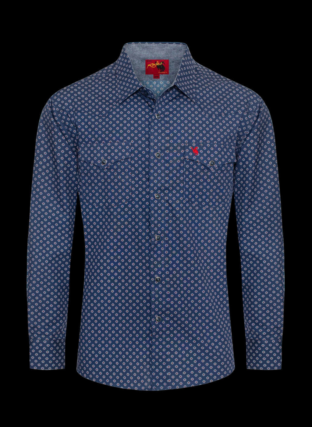Rodeo Clothing Mens Western Pearl Snap Print Shirt