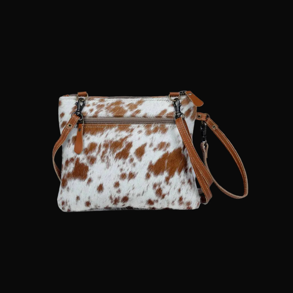 Myra Ornate Brown Leather & Hairon Bag