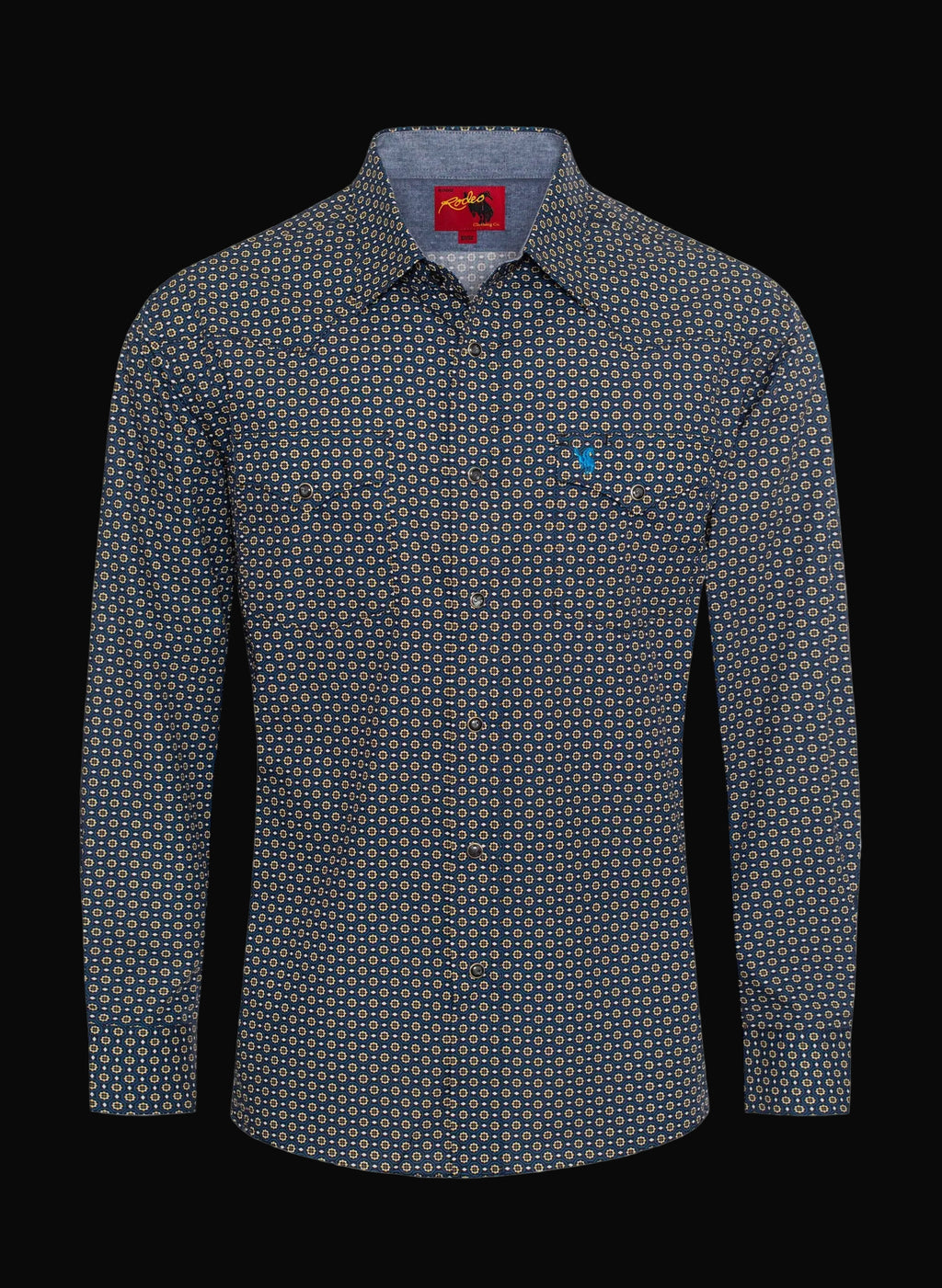 Men's Western Pearl Snap Print Shirt