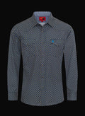 Men's Western Pearl Snap Print Shirt