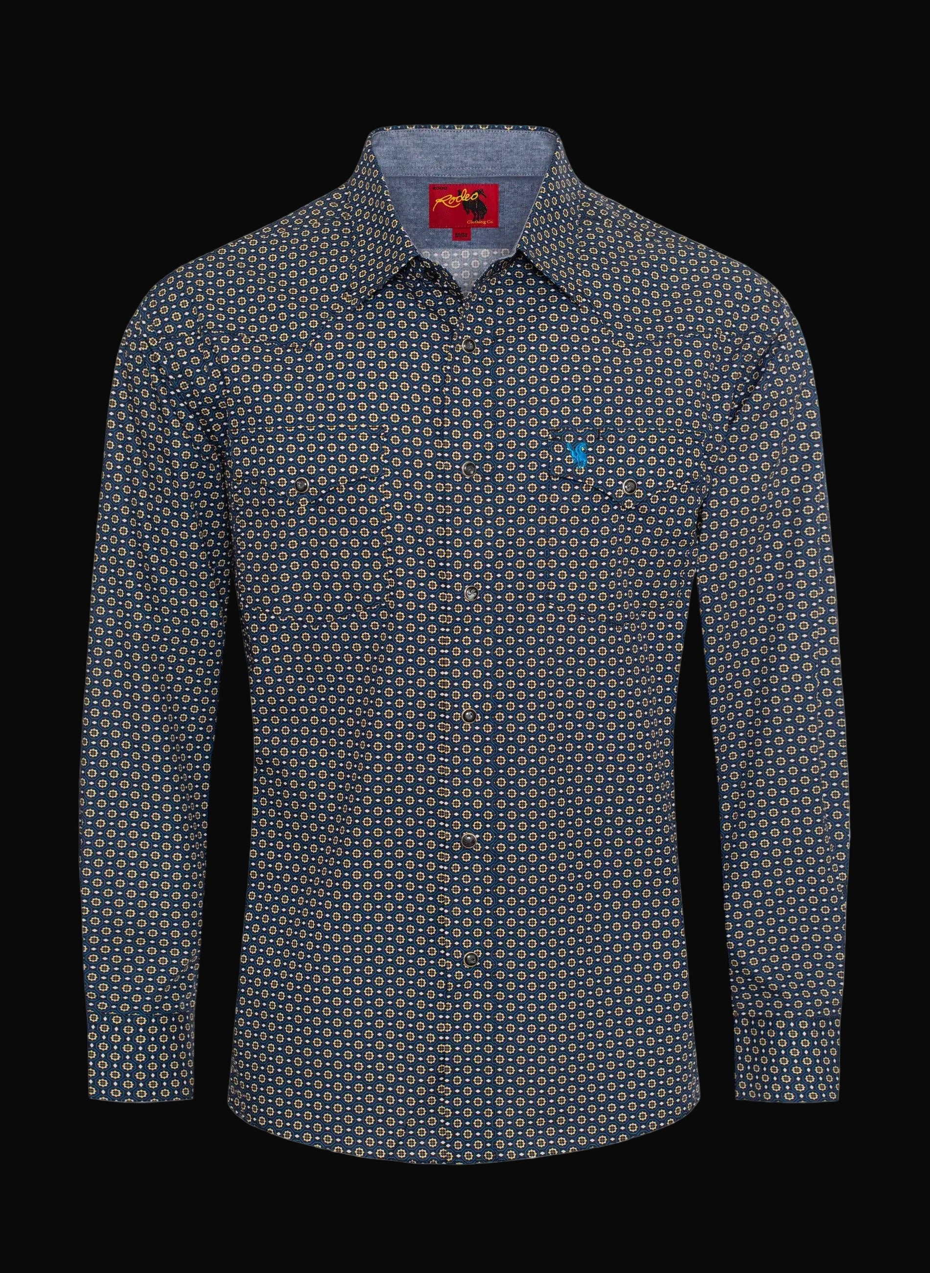 Men's Western Pearl Snap Print Shirt