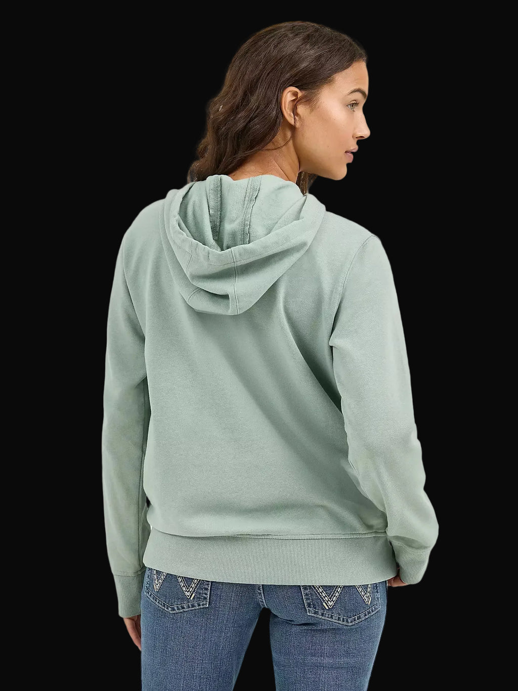 Wrangler Womens Retro Punchy Hoodie: Teal