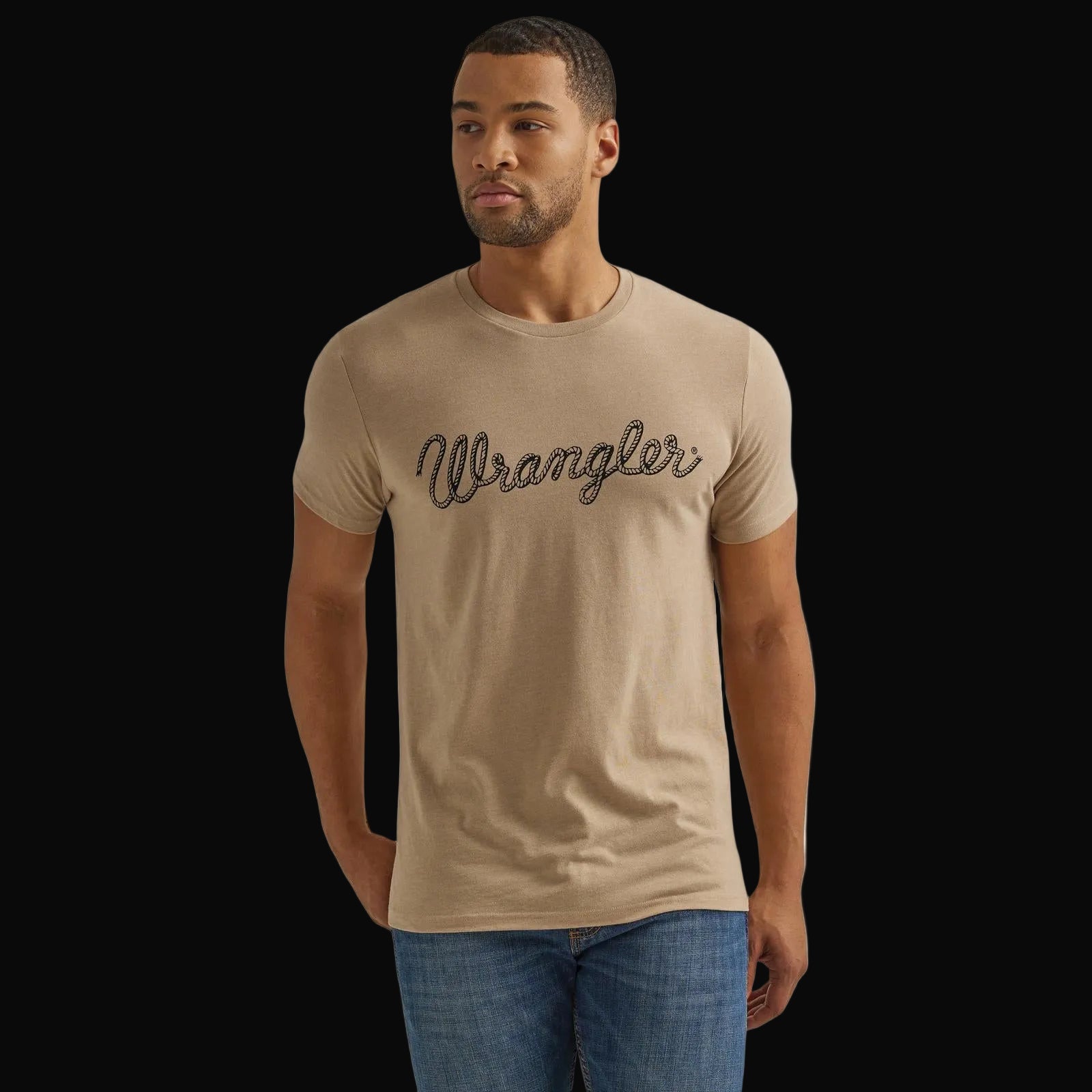 Wrangler Year-Round Short Sleeve T-Shirt - Regular Fit - Trench Coat Heather