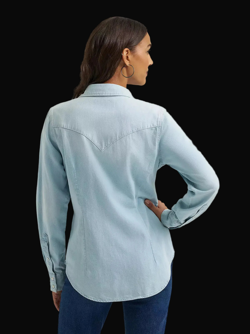 Wrangler Denim Snap Shirt - Bleached Denim