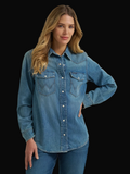 Wrangler Denim Snap Shirt - Tinted Denim