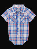 Wrangler Baby Boys Short Sleeve Western Snap Bodysuit