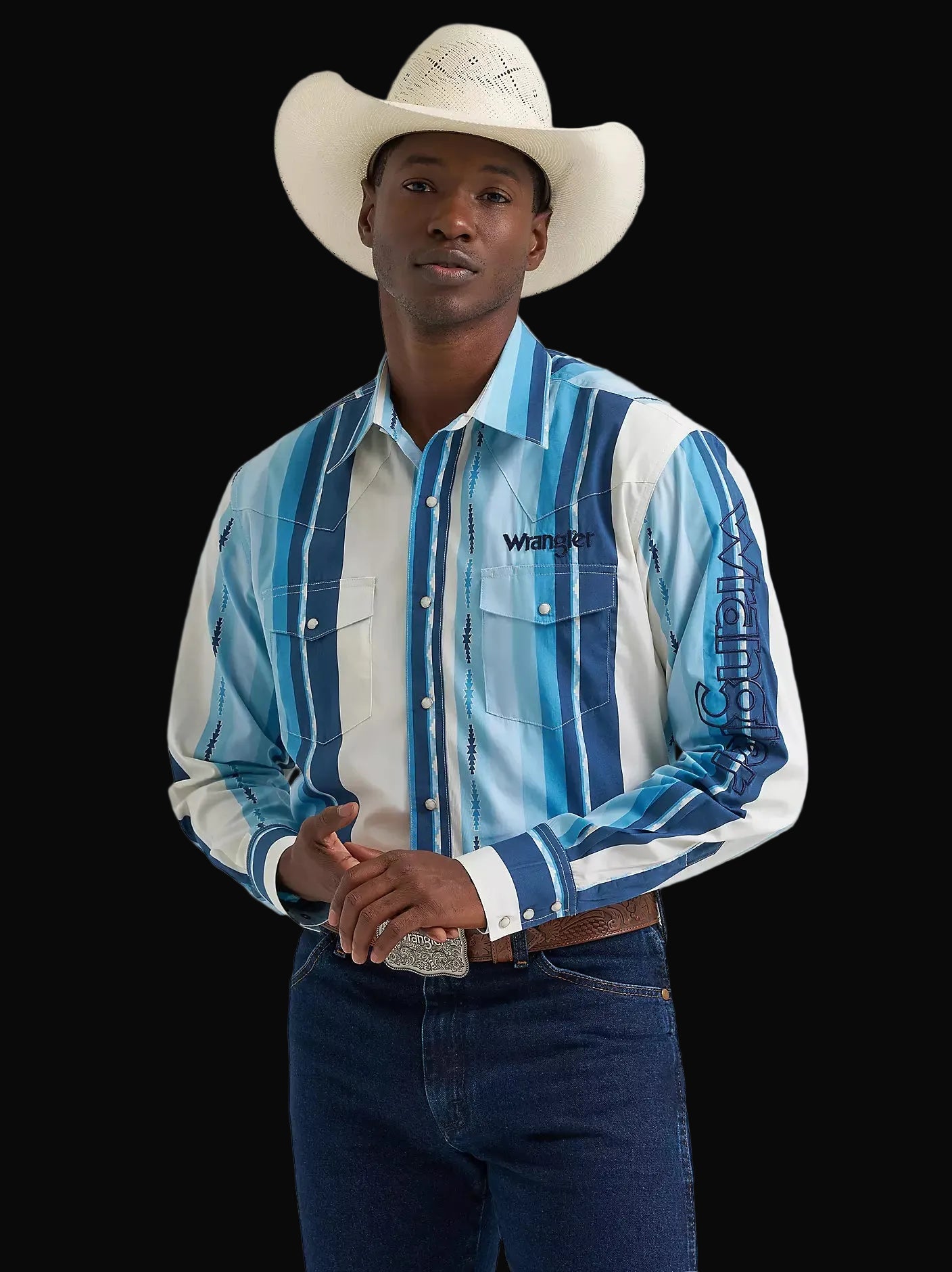 Wrangler Mens Long Sleeve Logo Shirt
