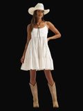 Wrangler Womens Retro Punchy Tiered Mini Dress