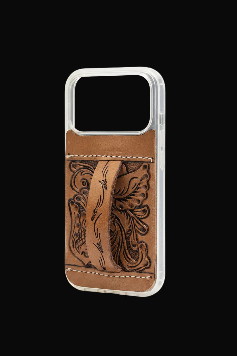 Toolcrest Handtooled iPhone 17 Pro Mobile Case: Handtooled
