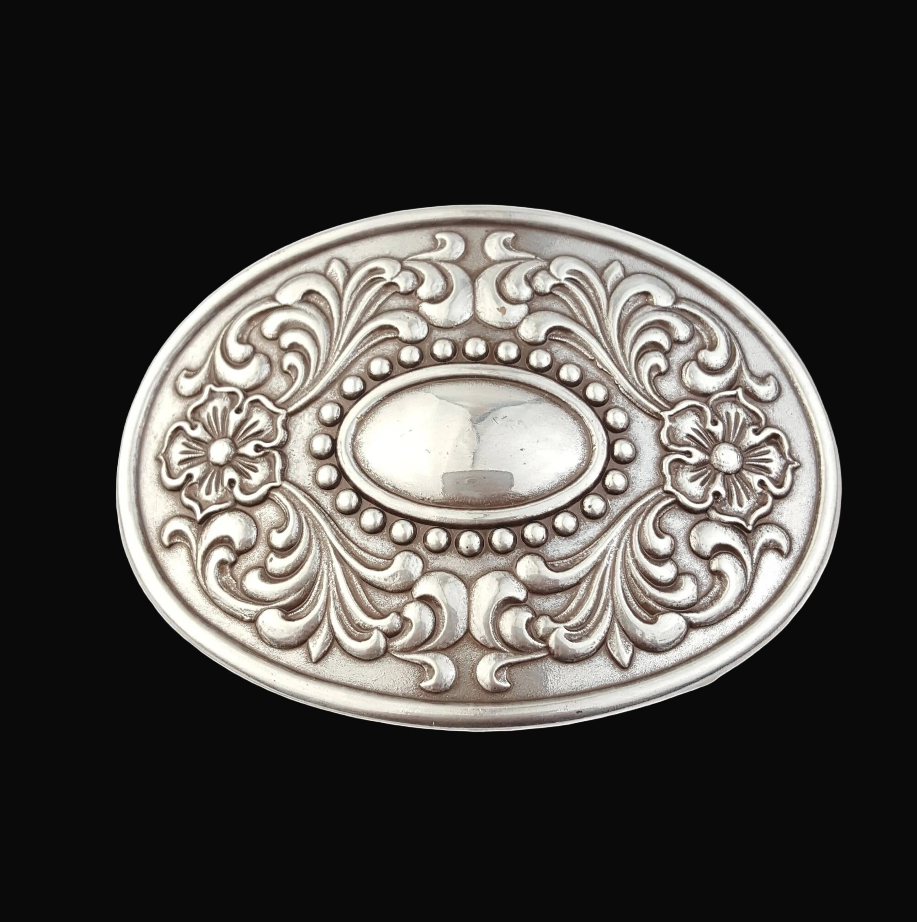 Buckle: Quality Western-Inspired Floral Etched Buckle