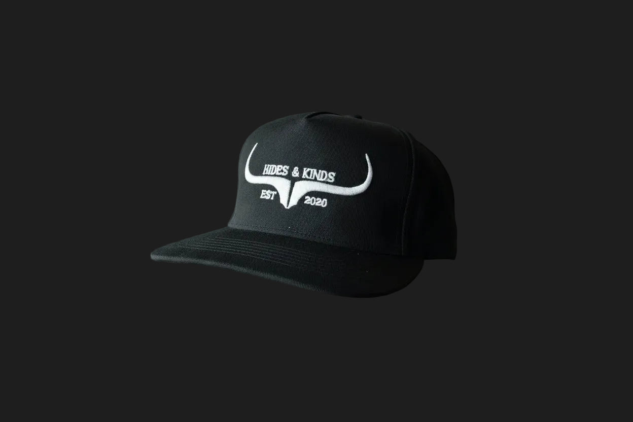 Hides & Kinds Original Logo Black Trucker Hat