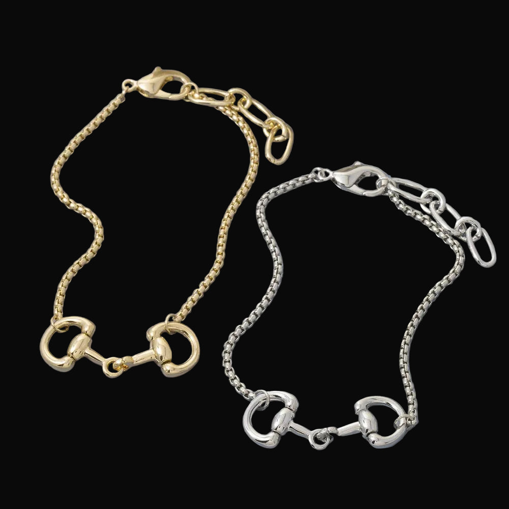 Anarchy Street Horse Bit Charm Box Chain Dainty Bracelet