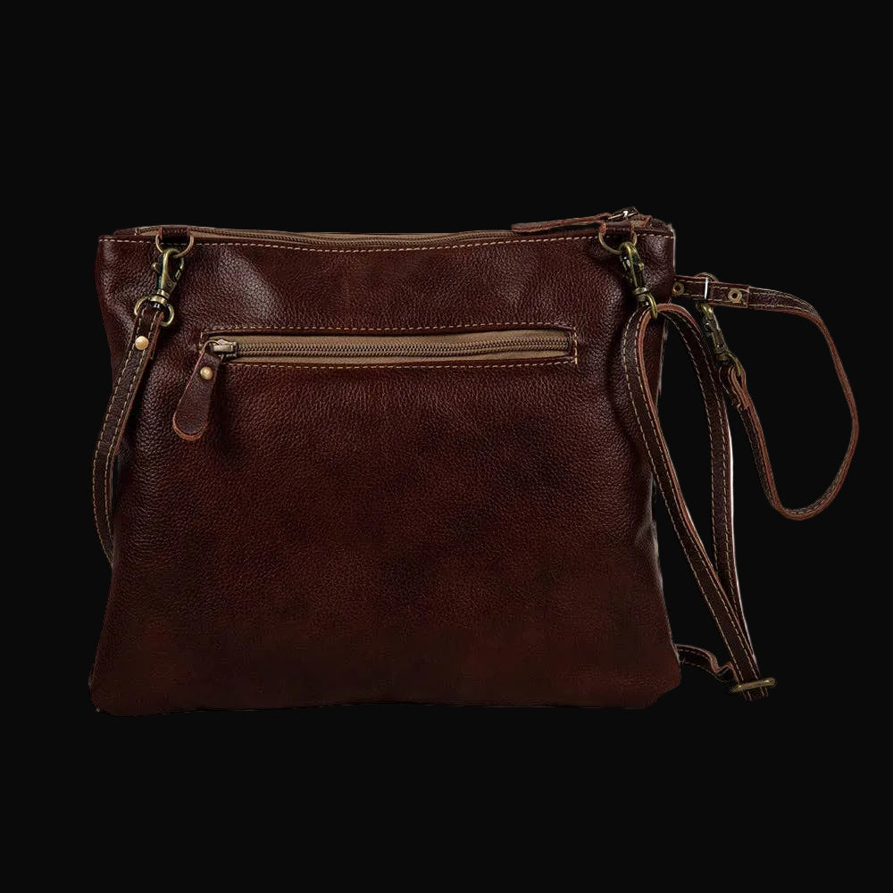 Myra Rosalinda Cross Stitched Leather & Hairon Bag