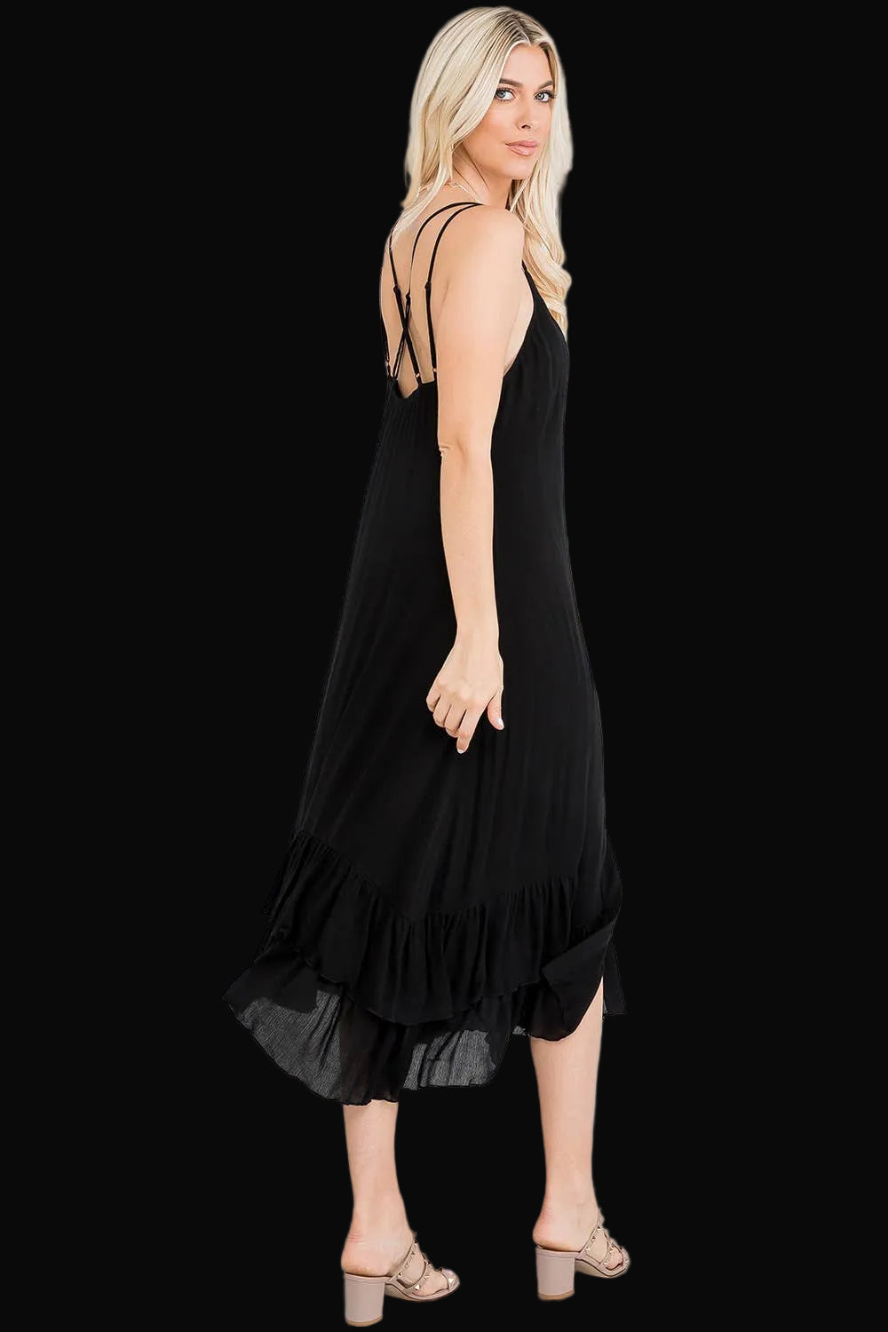 Sweet Lovely by Jen Womens Midi Button Front Dress