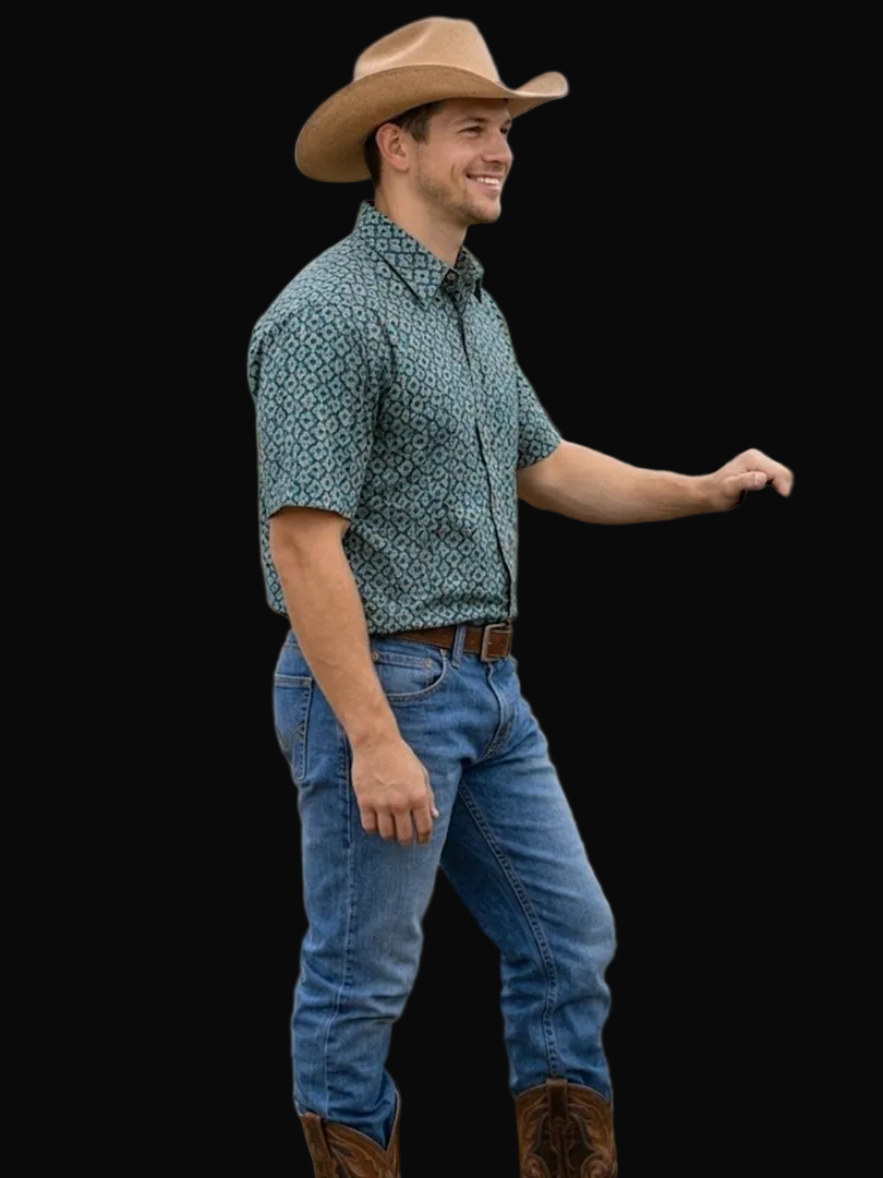 MontanaCo Mens Western Knit Polo with Snaps