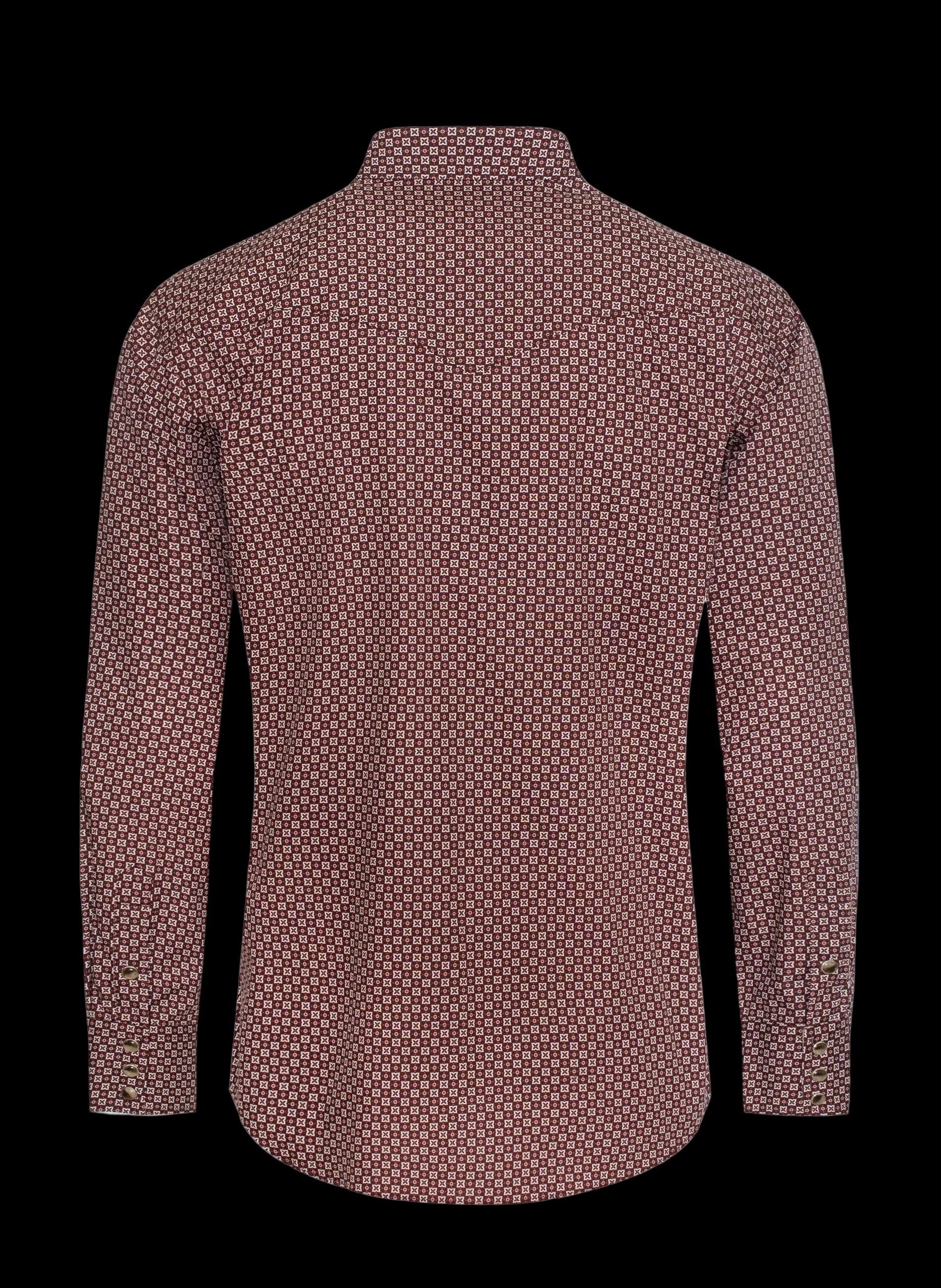 Rodeo Clothing Mens Western Pearl Snap Print Shirt