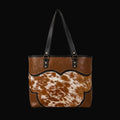 Myra Cattle Brun Canvas & Hairon Bag