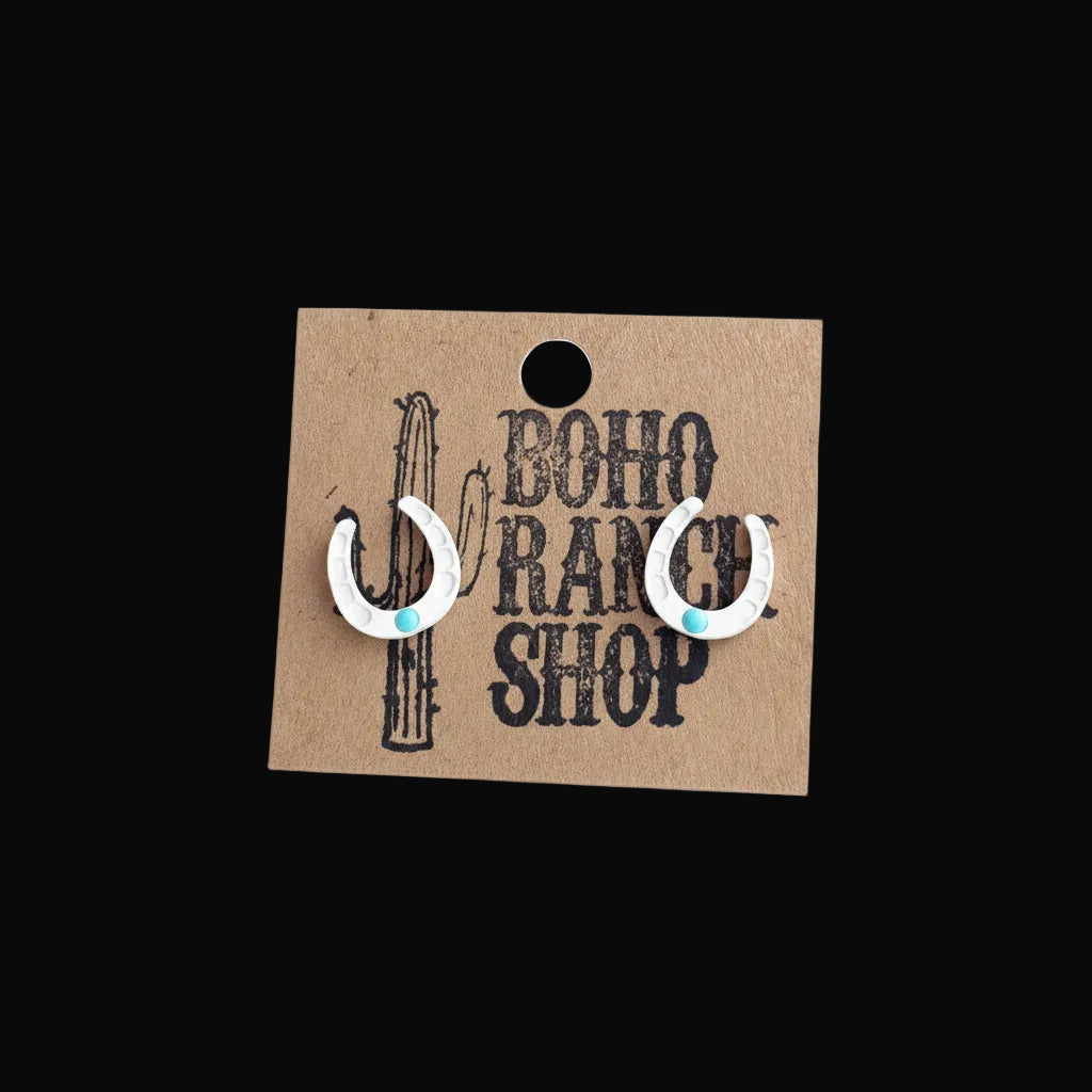 Silver Horseshoe Earrings