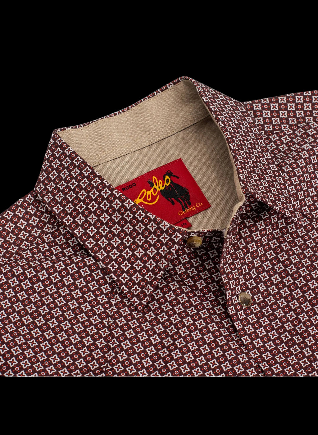 Rodeo Clothing Mens Western Pearl Snap Print Shirt