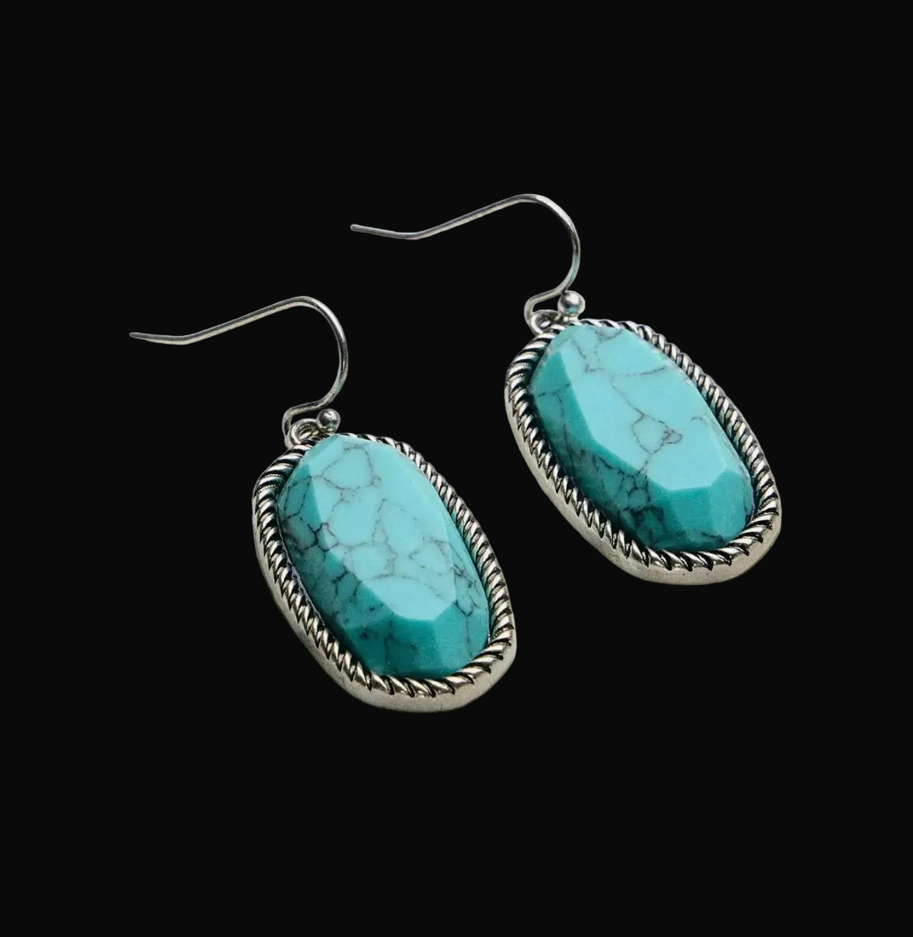 Turquoise and Silver Assorted Earrings