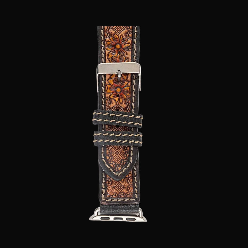Tyler Springs Hand-Tooled Leather Watchband
