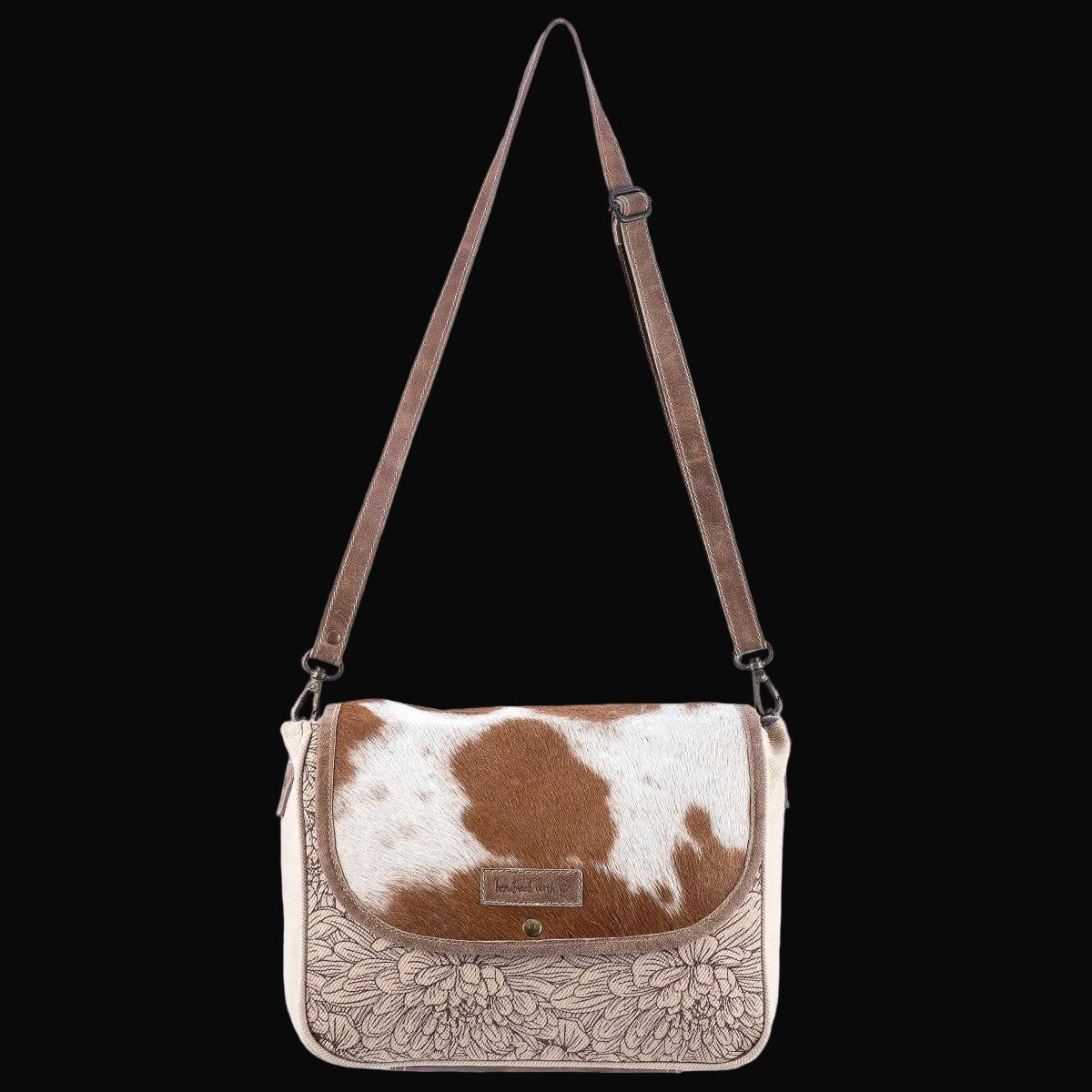 Canvas Leather & Cowhide Women's Crossbody - Rustic Floral