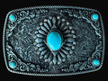 Turquoise/Silver Belt Buckle