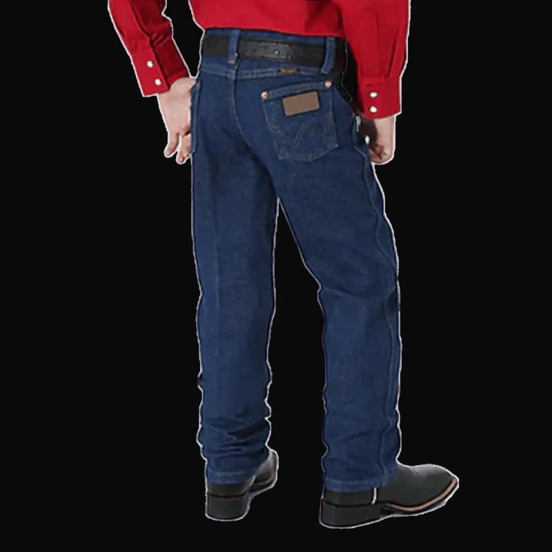 Wrangler Cowboy Cut Original Fit Boys 2T-7 - Prewashed Indigo