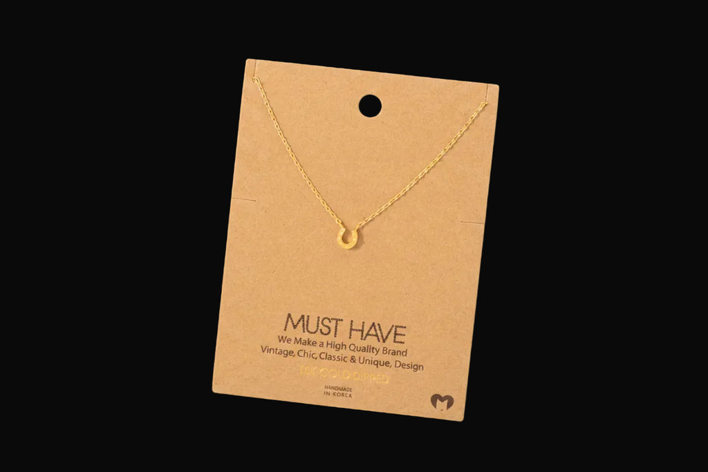 Mini Horseshoe Pendant Necklace