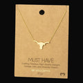 Bull Head Pendant Necklace