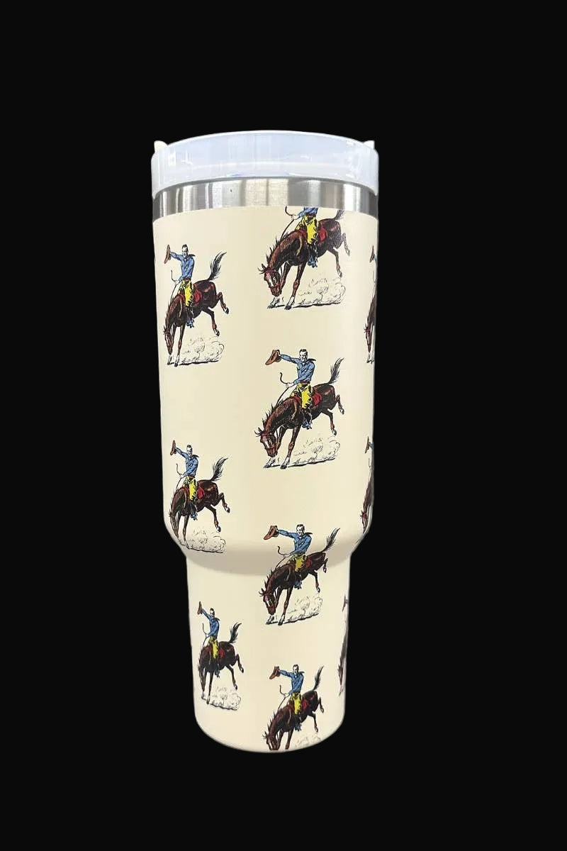 WESTERN RODEO STAINLESS STEEL TUMBLERS CUP 40oz