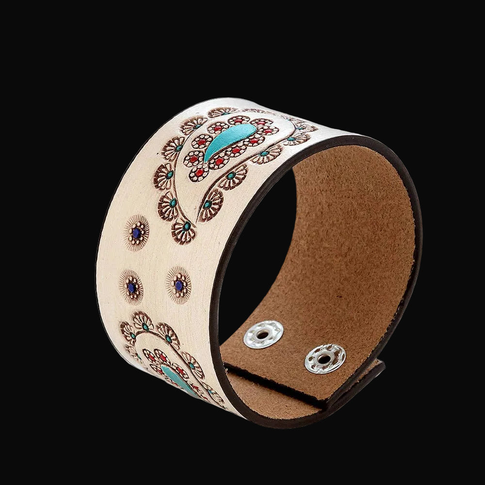 Paonne Leather Cuff Bracelet