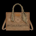 Wrangler Whipstitch Aztec Satchel/Crossbody with Scarf Handle