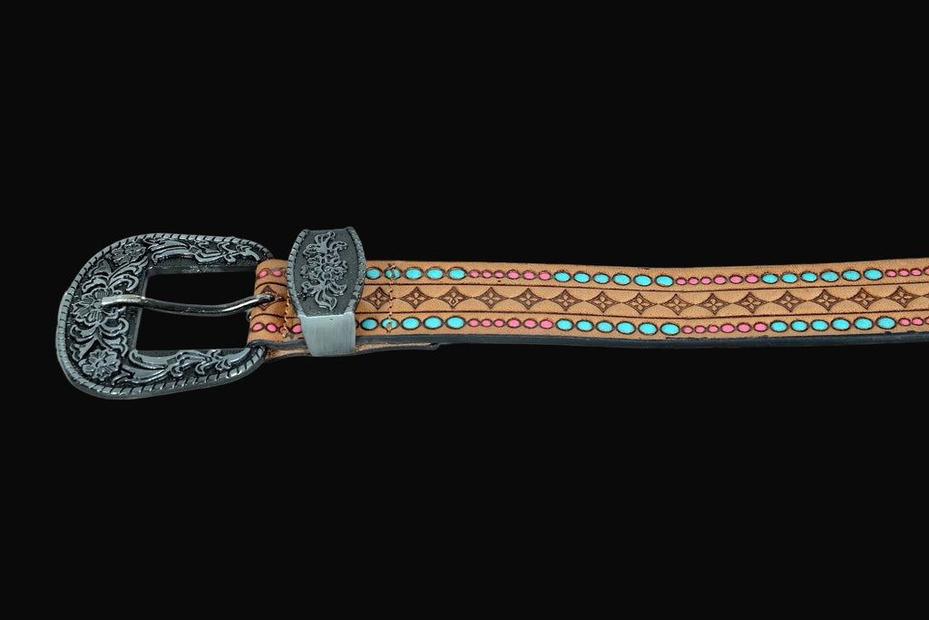 Western Geometric Tooled Belt