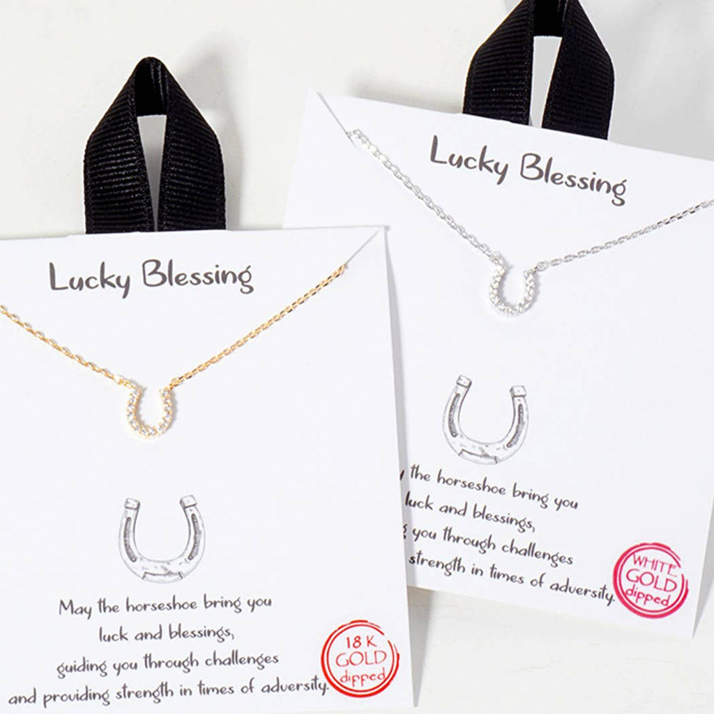 Horseshoe Pendant Silver Necklace