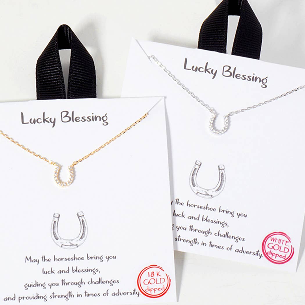 Horseshoe Pendant Silver Necklace