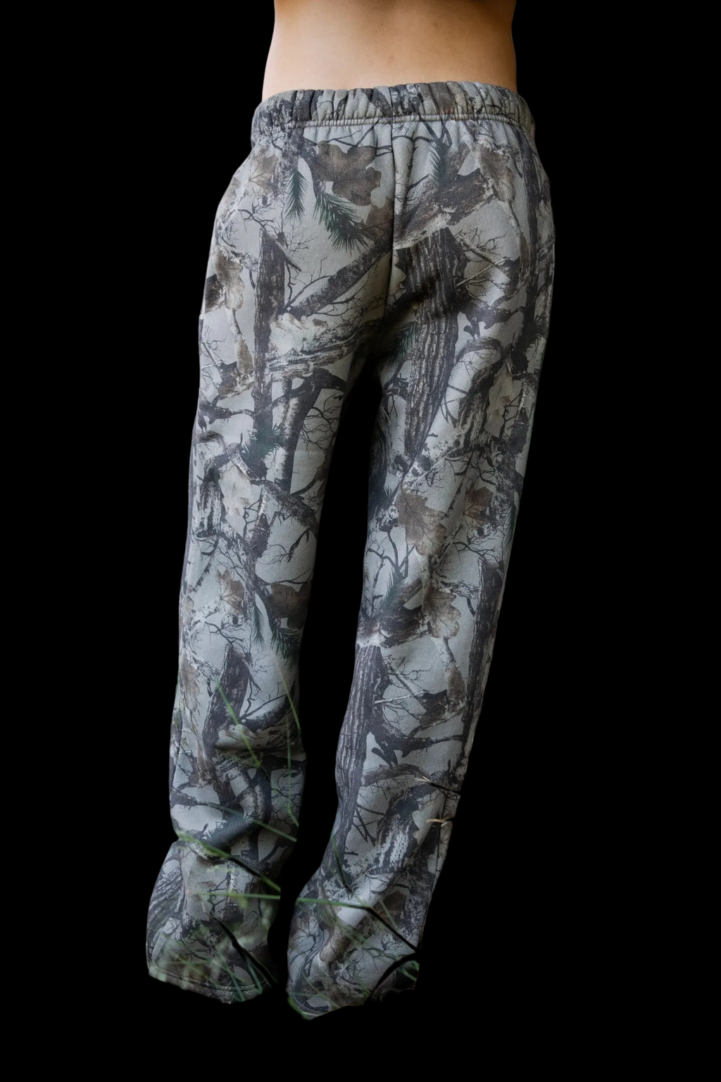 Tic Toc Elk Woodland Camo Cloud Fleece Wide Leg Sweatpants