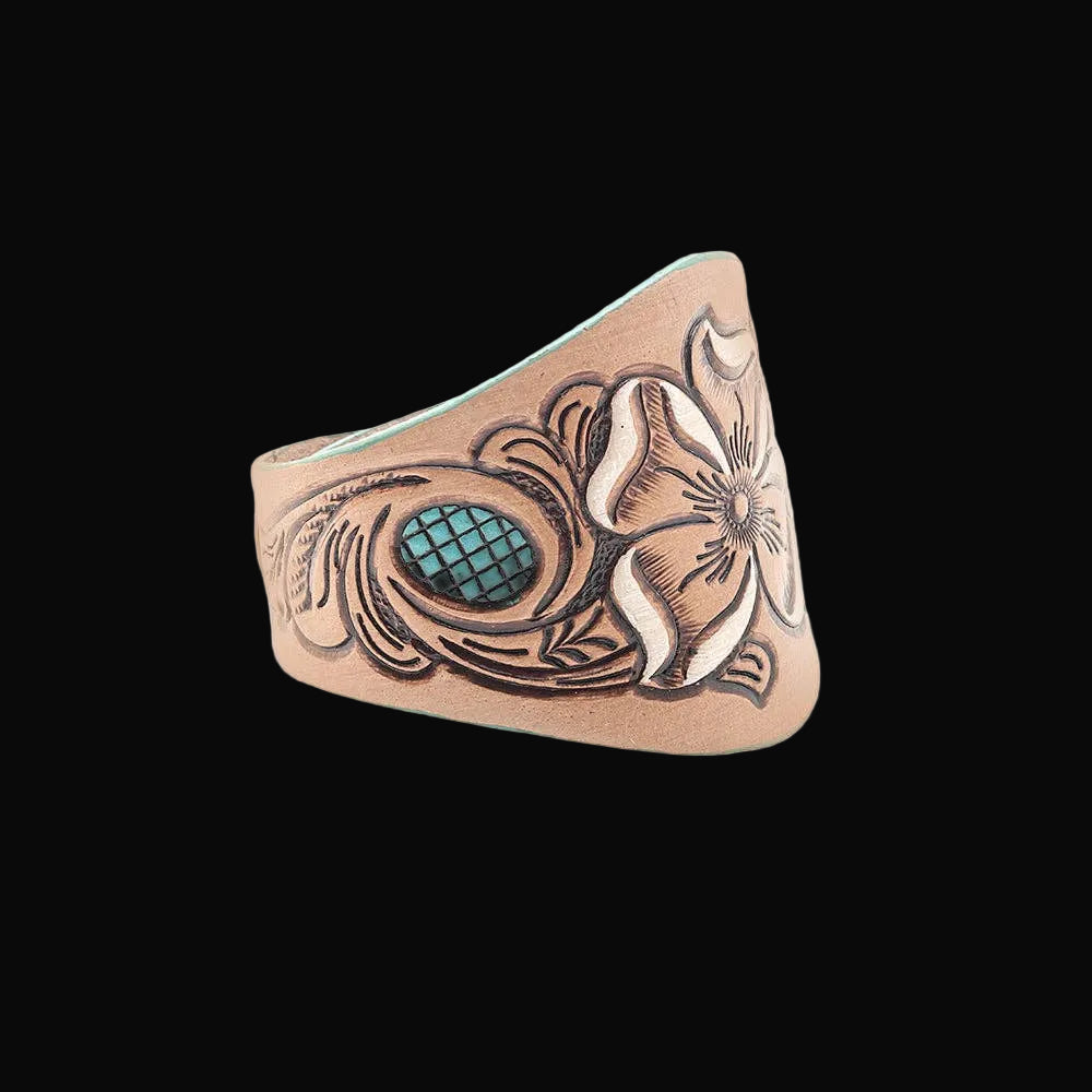 Desert Magnolia Dream Cuff Bracelet: Brown