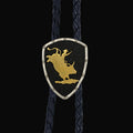 Rodeo Silver, Gold, Matte Black Bolo Tie