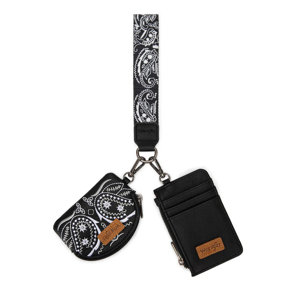 Wrangler Paisley Card Coin Purse Keychain