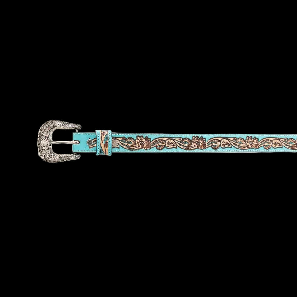 Jenson Hill Kid's Belt In Turquoise: Turquoise