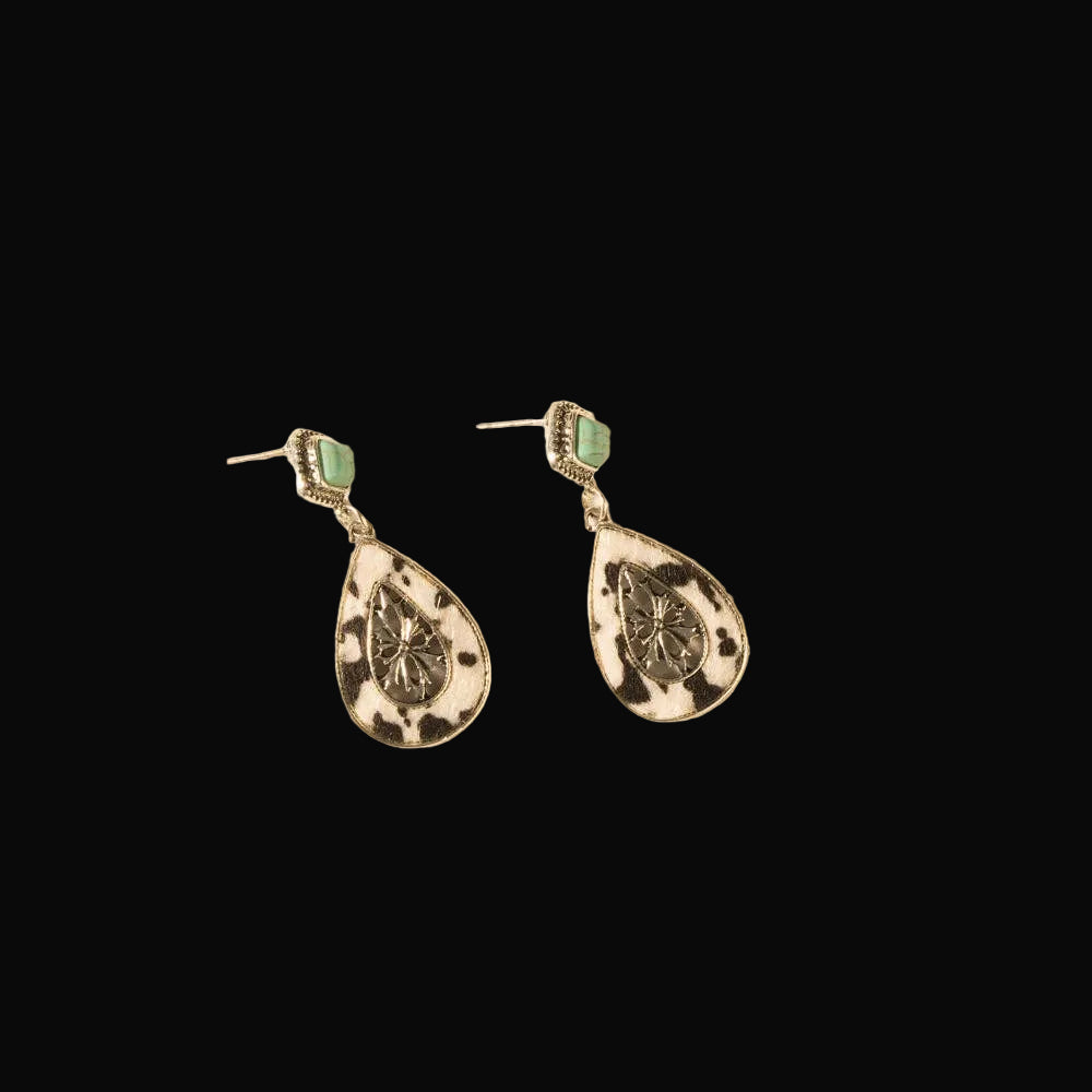 Hide and Halo Earrings in Turquoise: Turquoise