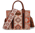 Wrangler Aztec Pattern Dual Sided Print Tote/Crossbody