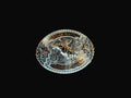 Rose Gold/Silver Bull Rider Belt Buckle - Oval